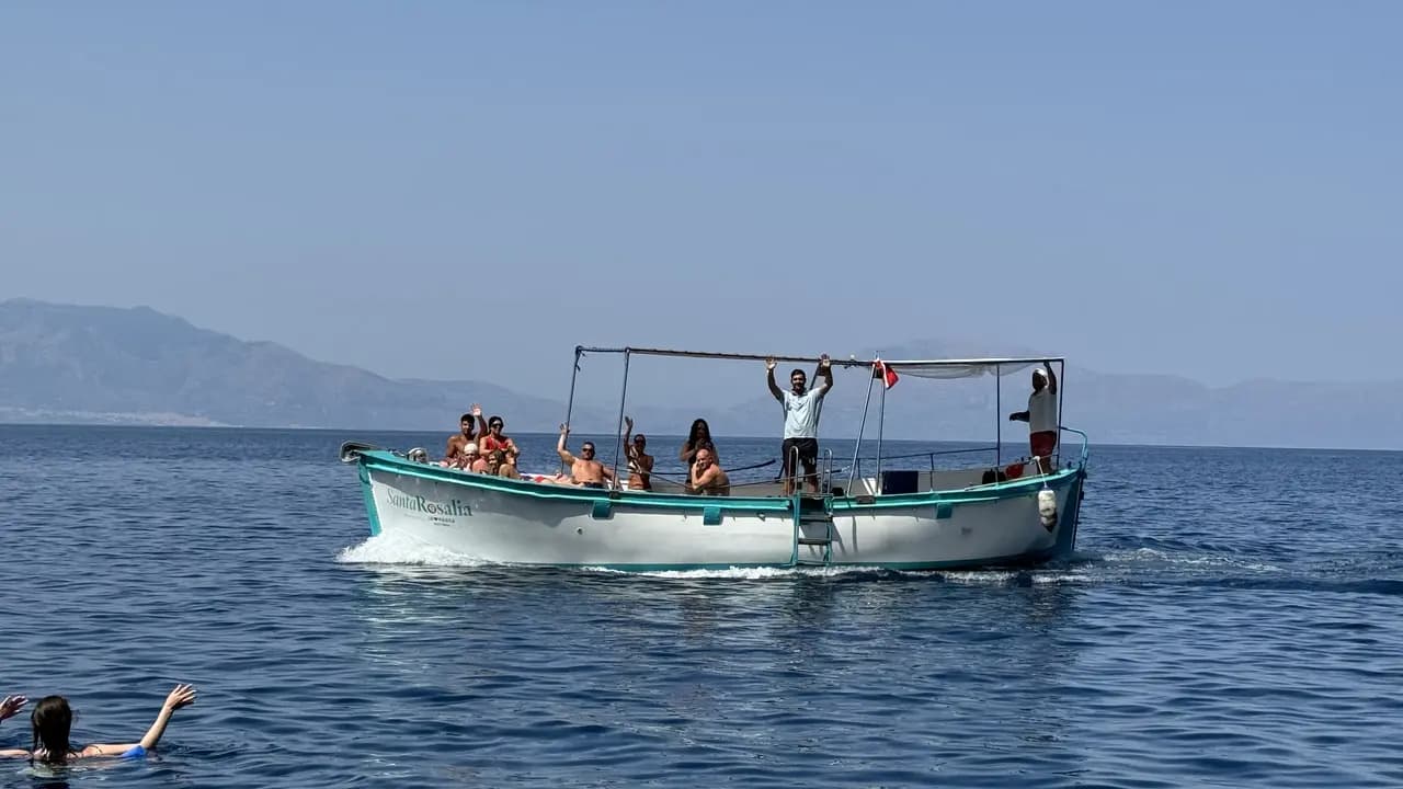 Terrasini Sea Caves Boat Tour with Snorkeling and Aperitivo